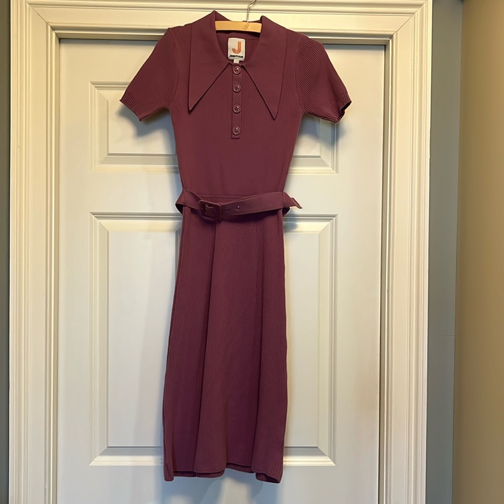 Purple plum knit dress